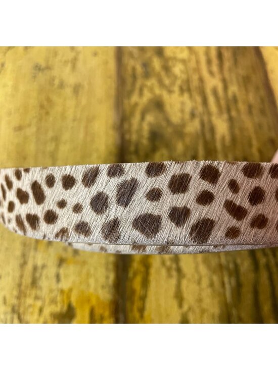 Lafayette 148 New York Calf Hair Leopard Animal Print Leather Belt Sz MED main image 4